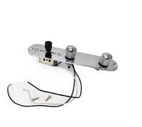 For Met-allor Tele Prewired Control Plate 3 Way Switch For Tele With Guitar Socket Electric Guitar Circuit Board(Silver)