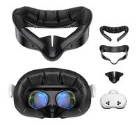 for Meta/Oculus Quest 3S Face Pad Cover with Nose Pad, Soft PU Leather Foam Cushion Pad Air-Circulation Design Facial Interface Accessories Replacement (Not Fit Quest 3)
