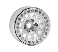 For Metal 1.9 Beadlock Wheel Rim Hub for 1/10 Hsp Redcat Rc4wd WRAITH Tamiya Axial SCX10 D90 for HPI RC Car Spare Part(1pcs Silver)
