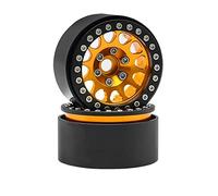 For Metal 1.9 Beadlock Wheel Rim Hub for 1/10 Hsp Redcat Rc4wd WRAITH Tamiya Axial SCX10 D90 for HPI RC Car Spare Part(2pcs Golden)