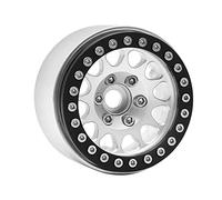 For Metal 1.9 Beadlock Wheel Rim Hub for 1/10 Hsp Redcat Rc4wd WRAITH Tamiya Axial SCX10 D90 for HPI RC Car Spare Part(1pcs Silver black)