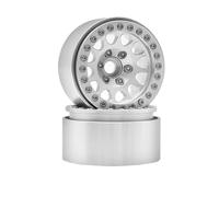 For Metal 1.9 Beadlock Wheel Rim Hub for 1/10 Hsp Redcat Rc4wd WRAITH Tamiya Axial SCX10 D90 for HPI RC Car Spare Part(2pcs Silver)
