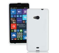 For Microsoft Lumia 535 Phone Case, Flexible Silicone Gel Soft Shockproof Slim Protective Durable TPU Back Phone Cover for Microsoft Lumia 535 - White S Line