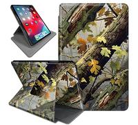 for Microsoft Surface Pro 7/Surface Pro 6/Surface Pro 5/Surface Pro 4 Tablet 12.3 Inch Case,360 Degree Rotating Cover,PU Leather Folding Stand Cover with Auto Wake/Sleep,Green Camouflage Forest