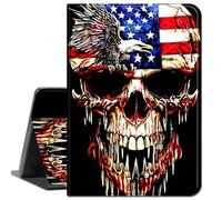 for Microsoft Surface Pro X and Pro X Plus Case 13 inch 2024/2021/2020/2019,Slim Soft Shockproof TPU Silicone Protective Back Shell Case for 13 Inch New Surface Pro X,American Flag Skull Eagle