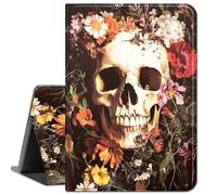 for Microsoft Surface Pro X and Pro X Plus Case 13 inch 2024/2021/2020/2019,Slim Soft Shockproof TPU Silicone Protective Back Shell Case for 13 Inch New Surface Pro X,Pink Red Skull Flowers