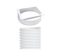 For Midea Portable Air Conditioner Exhaust Hose Connector Kit,15cm Vent Interface Adapter with 200cm Hose,PP ABS Steel Wire,Easy Installation for Cooling(Coupler+200cm pipe)