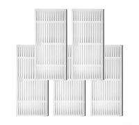 For Midea S5 Plus, For Tesla, For Robostar Iq400 Plus Washable Filter Replacement, Sturdy Filter Paper Captures Fine Dust And For Pet Hair, White, 5 Pack