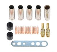 for mig MAG 15AK Welding Consumables Kit 20pcs Copper Copper for contact Tips 0.8mm for m6 for MB15 for torch 20pcs Welding Accessories Set for mig MAG 15AK MB15 for torch Consumables Kit 10 Tips 5