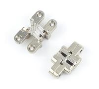 for Mini 43mm Zinc Alloy Hidden Cross Door and 15/16/18 Board Cabinet Invisible Door Hinge(1pcs)