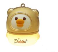 for mini Cartoon LED Night Light Rechargeable USB Portable Lamp Cute Pig Duck Bear Panda Soft Glow for Nursery 58mm(2)