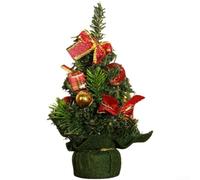 for mini Christmas Tree 22cm Pre-Decorated Desktop Red Purple Gold Silver | Sturdy Plastic Material Handcrafted Detailing Lifelike Branches for Home Office Party