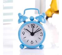 for MINI Classic Double Bell Alarm Clock Analog Metal Bedside Table Clock Silent Sweep Movement Compact 6cm Design for Home Office Nightstand Decor(1)