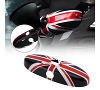 for Mini Cooper Accessories Decoration ABS Interior Rearview Mirror Cover Caps Shell Case,for R Series 2004-2014 (Union Jack RB)