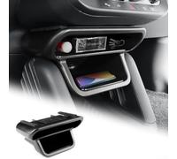 For Mini Cooper ESE J01 EV 2024 2025 Gear Shift Storage Box with Layered Design for Secure Storage of Essentials and Enhanced Vehicle Interiors (ABS Black)