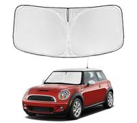 for Mini Cooper F55 2015-2024 2025 Windshield Sun Shade - 4 Layers Car Sunshades for Front Windows Shade Cover Custom Fit F55 Sun Visor 250T Retractable Shade Blocks UV Rays Car Accessories