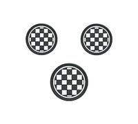 For Mini Cooper R55 R56 R57 Cup Holder Silicone Pad Mini R55 R56 R57 Car Cup Coaster, 3PCS Non-Slip Mat Coaster (Checker)
