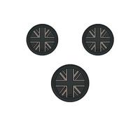 For Mini Cooper R55 R56 R57 Cup Holder Silicone Pad Mini R55 R56 R57 Car Cup Coaster, 3PCS Non-Slip Mat Coaster (Black Flag)