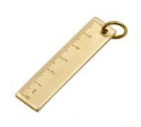 for mini Copper Ruler 6cm Solid Brass Metal Rule for Jewelry Making - Thickened Straight Edge Drawing Aid Pocket Measuring Scale 65x15x3mm