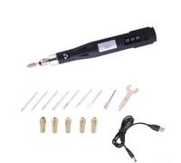 for mini Cordless Rotary Tool 5000-15000 RPM USB Electric Grinder Pen | with 3mm Collet, 15pcs Accessories Kit for Wood Carving Engraving Polishing Drilling DIY Black