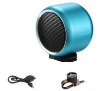 for mini Cycling Speaker 400mAh for battery Long Playtime for | for premium aluminum alloy build, rust resistant, compact 4.8x4.5x3.7cm size, lightweight design, for durable for (Blue)