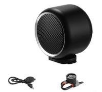 for mini Cycling Speaker 400mAh for battery Long Playtime for | for premium aluminum alloy build, rust resistant, compact 4.8x4.5x3.7cm size, lightweight design, for durable for (Black)