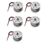 for mini DC Motor RF-300CA 5pcs 3V 5V 6V 10300RPM 24mm Circular Motor 2mm Shaft for Model Making and Small Appliances