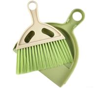 for mini Desktop Broom and Dustpan Set, Compact Handheld Cleaning Tool | With Soft Bristles and Hanging Hole, Lightweight 90 g PP, for ideal for Home and Office Desk Cleaning, 17x5.4x18.5 cm(Green)