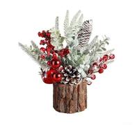 for mini Desktop Christmas Tree DIY Artificial Bark Tree Realistic PE