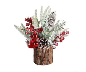 for mini Desktop Christmas Tree DIY Artificial Bark Tree Realistic PE