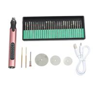 for Mini Drill Grinder, Cordless Electric Engraving Pen 3.6V 25W with Variable Speed 5000-25000RPM, Silver + Green