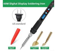for mini Electric Soldering Iron 60W Adjustable for temp for mini(US 3) | Adjustable 180-500C, LCD display, fast heat-up, brass tip, electronics repair, DIY projects