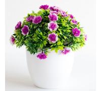 for mini Faux Eucalyptus Pot 15cm for sage Green Decor for(red lotus) | for sage green eucalyptus style, paper pulp pot effect, for frosty leaf texture, indoor use only
