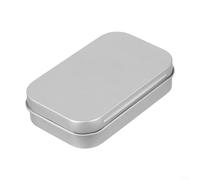 ,for Mini,for Tin Box,with Hinged Lid, Rectangular Metal Storage Case,for Survival Kit, First Aid, Fishing Tackle and Pills, Waterproof Compact Organizer,for Camping(Silver)