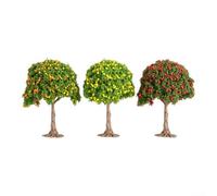 for mini Fruit Tree Models 30PCS 10cm Plastic for Diorama Landscape Display | Lifelike orange yellow red trees sturdy build fits sand tables garden layouts 3 colors