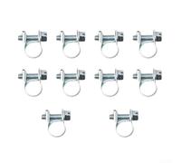 For Mini Fuel Line Clamp with For Jubilee Compatibility - Bright Galvanized Carbon Steel for Radiator Coolant, Petrol and Diesel Pipe Securing (8mm-10mm)