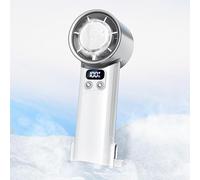 For Mini Handheld Cooling Fan With 100 Gear Settings, 2400MAh Capacity USB Rechargeable Semiconductor Fridge Fan, Compact Design For Outdoor Activities, Low Noise High Airflow, Black(White)