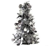 For Mini Holiday Tree Desktop Decoration Featuring Modern Art Plastic Ornament for Festive Seasonal Home or Office Use (B)