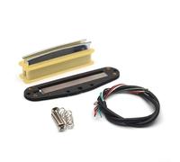 For Mini Humbucker Pickup Set with Dual Coil Design, Plastic Bobbins, and Alnico 5 Magnets for Clear Sound Output and Smooth Operation (Black)