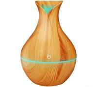 for mini Humidifier 130ml Wood Texture USB Cool for mist for Bedroom Baby Nursery for Whisper Quiet Rotatable Nozzle Desktop Vase Style Home Office Decor(B)