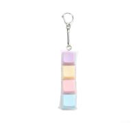 for mini Mechanical Fidget Clicker with Colourful Lights - Portable Stress Relief Gadget for Adults - Desktop Decoration Keychain 8x3cm(PurpleYellowPinkBlue With light)