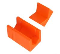 for mini Mitre Box for Accurate Trim Cutting 45 90 Degree Slots ABS Jig for Coving Baseboards Internal External Angles Hand Saw Guide Small 121mm Orange Kit