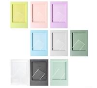 For Mini Photo Frame Set 9 pcs Vertical Layout for 3 Inch Prints Plastic Desktop Frames for Home Office Desk Shelf Display (A)