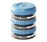 for Mini Pill Container 3 Pack with Up Down Magnetic Feature Moisture Resistant Seal Rotating Lid and Space Saving Stackable (Blue)