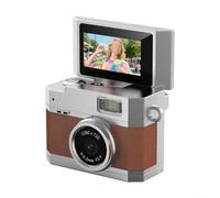 for MINI Portable Camera With 0.96 Inch HD Flip Display For Travel And Vlog Use, Compact Design With Type C Charging, Life Up To One And A Half Hours(Brown)