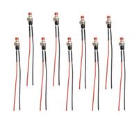 for mini Push Button Switch Pre-Wired Momentary NO 12V 3A Red Tactile 7mm for Arduino Robot DIY Electronics 10 Pack