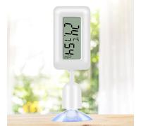 for mini Reptile Thermometer Hygrometer 360° Rotatable Digital Temp Humidity Gauge Glow Display Vivarium Monitor Turtle Tank Lizard Cage 5.3cm(-20 To 60°C White)