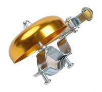 For Mini Retro Bicycle Focused Aluminum Ring Alarm Fits Standard Handlebars on Mountain Road Folding and Childrens Bikes 90-100dB Sound Level (Gold)