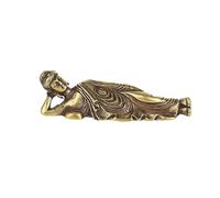 For Mini Retro Golden Lying Amitabha Buddha Statue Buddha Sculpture Figurines Copper Pure Brass