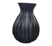 For Mini Shatter Resistant Plastic Vase for Office Home Decor Table Centerpieces Plant Lovers Compact Size 11x11x17cm Leak Proof (Is black)